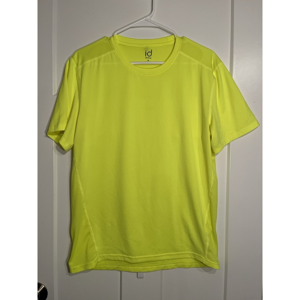 Ideology Men's Medium Neon Yellow Athletic Performance T Shirt Activewear